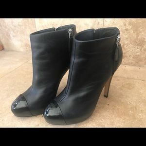 Authentic Chanel Sz 36 Black Booties